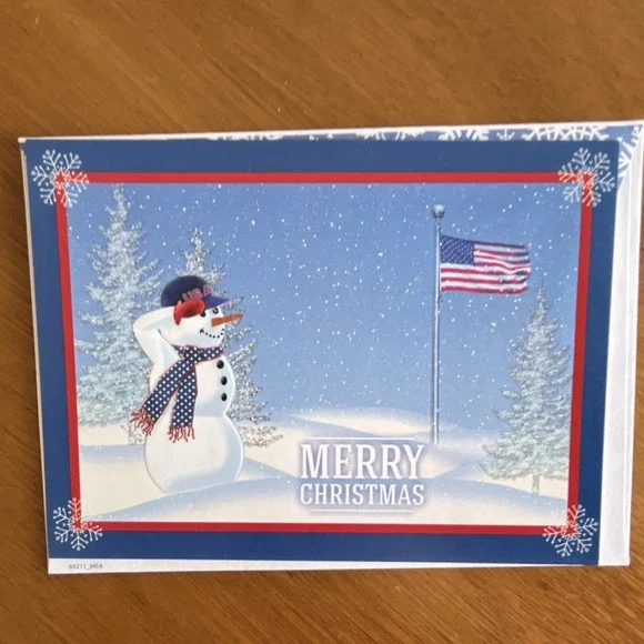 DAV Christmas Greeting Cards Set of 4 Decorative Santa Claus Snowman Multicolor - Picture 5 of 9